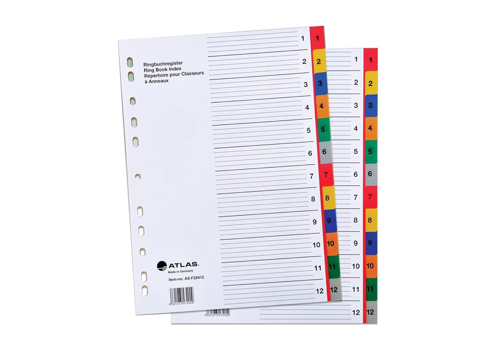 5050 55 atlas color plastic dividers