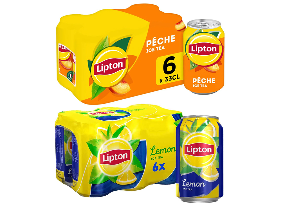 lipton ice tea lemon peach can