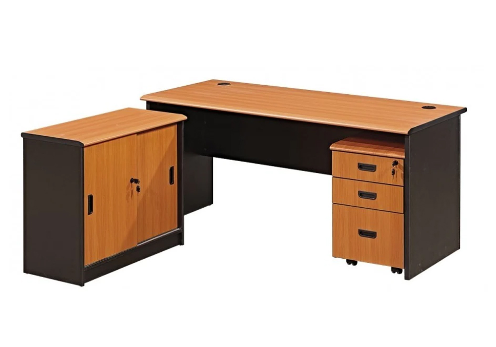 modern staff desk with return